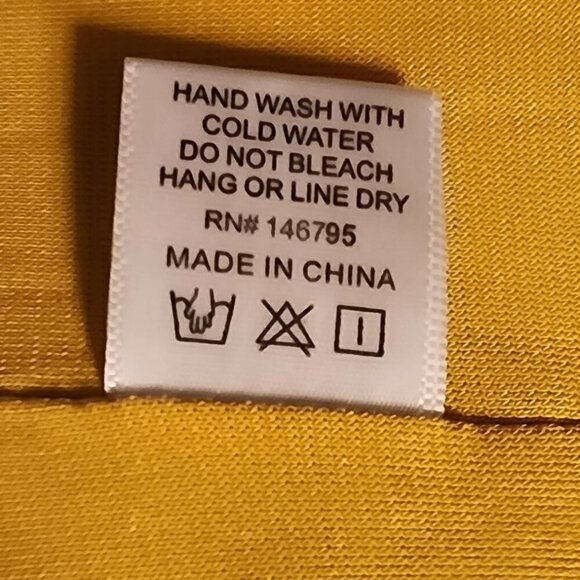 Medium 4SI3NNA Yellow Cotton Poly Blend Knee Length Dress Adjustable Straps - Picture 4 of 10